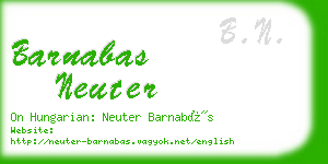 barnabas neuter business card